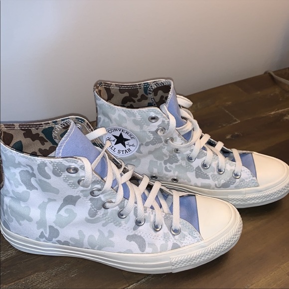 Totally Rad Custom Camo Converse! M 6.5, W 8.5! - Picture 5 of 8